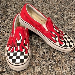 red drip slip on vans